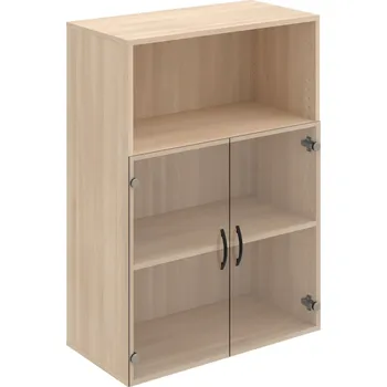 Policová skříň D 3 80 05 – Skříň policová dvéřová 111 × 80 cm - Čiré , Akát , UCO – černá