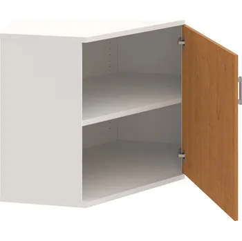 Policová skříň SRV 2 01 P – Skříň vnitřní roh pravá 76,8 cm - Olše , Bílá , USH – hranatá