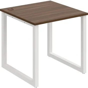 Psací stůl US O 800 – Stůl pracovní délky 80 cm - Ořech , Bílý kov