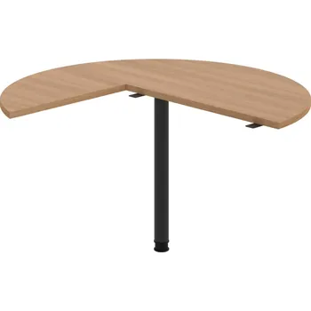 Psací stůl GP 22 P N – Stůl jednací pravý napříč ø 120 cm - Višeň , Černý kov