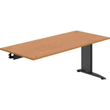 Psací stůl FS 1800 R – Stůl pracovní řetězící rovný 180 cm - Olše , Černý kov