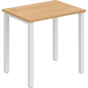 Psací stůl UE 800 – Stůl pracovní délky 80 cm, hl. 60 cm - Dub , Bílý kov