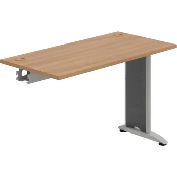 Psací stůl FE 1200 R – Stůl pracovní řetězící rovný 120 cm, hl. 60 cm - Višeň , Šedý kov