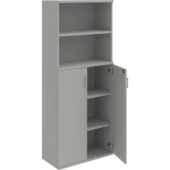 SZ 5 80 04 – Skříň policová dvéřová 192 × 80 cm - Šedá , Šedá , USH – hranatá