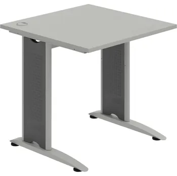Psací stůl FS 800 – Stůl pracovní rovný 80 cm - Šedá , Šedý kov