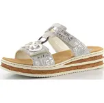 Rieker stříbrné pantofle s variabilními pásky 62936-90 - 37 | P691913