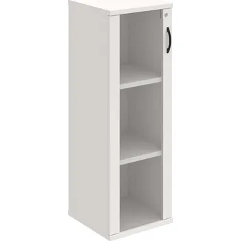 Policová skříň SZ 3 40 02 L – Skříň policová dvéřová 115,2 × 40 cm - Bílá , Bílá , UCO – černá