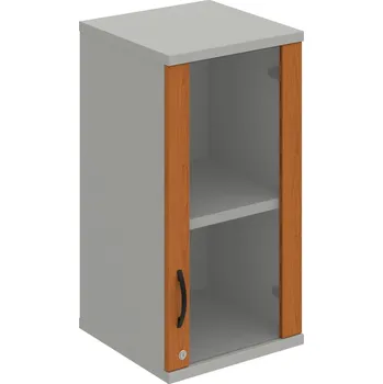 Policová skříň SZ 2 40 02 P H – Skříň policová dvéřová 76,8 × 40 cm - Třešeň , Šedá , UCO – černá