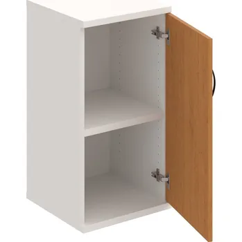 Policová skříň S 2 40 01 P – Skříň policová dvéřová 76,8 × 40 cm - Olše , Bílá , UCO – černá