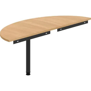Psací stůl GP 160 – Stůl zakončovací oblouk 160 cm - Dub , Černý kov