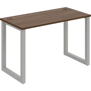 Psací stůl UE O 1200 – Stůl pracovní délky 120 cm, hl. 60 cm - Ořech , Šedý kov