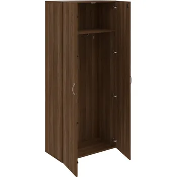 Policová skříň DZ 5 80 01 – Skříň šatní dvéřová 185 × 80 cm - Ořech , Ořech , USN – Hobis