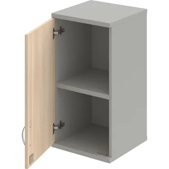 Policová skříň SZ 2 40 01 L H – Skříň policová dvéřová 76,8 × 40 cm - Akát , Šedá , USN – Hobis