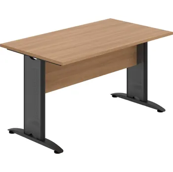 Jednací stůl CJ 1400 – Stůl jednací rovný 140 cm - Višeň , Višeň , Černý kov