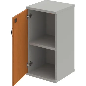 Policová skříň SZ 2 40 01 L – Skříň policová dvéřová 76,8 × 40 cm - Třešeň , Šedá , UCO – černá