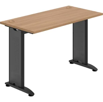 Psací stůl FE 1200 – Stůl pracovní rovný 120 cm, hl. 60 - Višeň , Černý kov