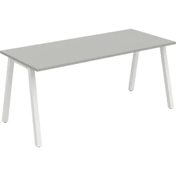 Psací stůl UJ A 1800 – Stůl jednací rovný délky 180 cm - Šedá , Bílý kov