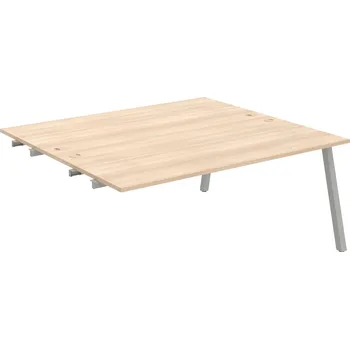 Psací stůl USD A 1800 R – Stůl pracovní 180 × 160 cm, k řetězení - Akát , Šedý kov