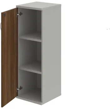 Policová skříň SZ 3 40 01 L – Skříň policová dvéřová 115,2 × 40 cm - Ořech , Šedá , USN – Hobis