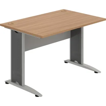 Psací stůl CS 1200 – Stůl pracovní rovný 120 cm - Višeň , Šedá , Šedý kov