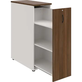 SPVZ 3 P – Skříňka ke stolu, šanonová, výsuvná, pravá - Ořech , Bílá , UCO – černá