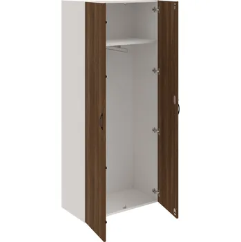Policová skříň DZR 5 80 01 – Skříň šatní dvéřová 185 × 80 cm - Ořech , Bílá , UCO – černá