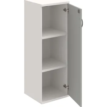 Policová skříň SZ 3 40 01 P – Skříň policová dvéřová 115,2 × 40 cm - Šedá , Bílá , UCO – černá