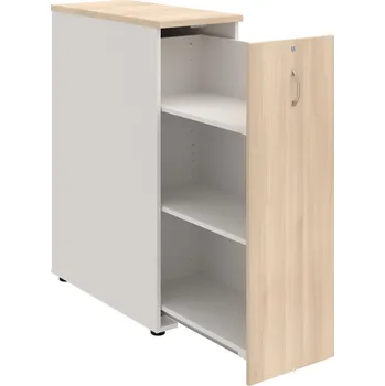 SPVZ 3 P – Skříňka ke stolu, šanonová, výsuvná, pravá - Akát , Bílá , USN – Hobis