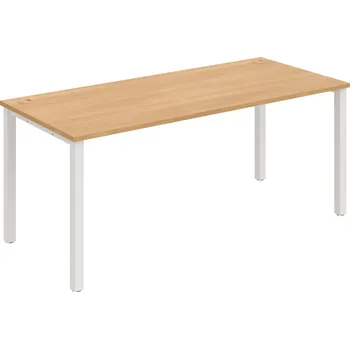 Psací stůl US 1800 – Stůl pracovní rovný 180 cm - Dub , Bílý kov