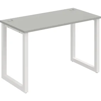 Psací stůl UE O 1200 – Stůl pracovní délky 120 cm, hl. 60 cm - Šedá , Bílý kov