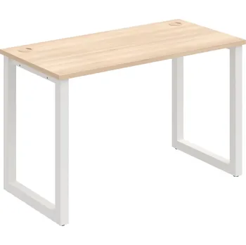 Psací stůl UE O 1200 – Stůl pracovní délky 120 cm, hl. 60 cm - Akát , Bílý kov