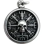 Drakkaria VEGVÍSIR SKULL - islandská runa, stříbrný přívěsek, Ag 925