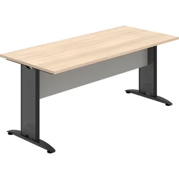 Jednací stůl CJ 1800 – Stůl jednací rovný 180 cm - Akát , Šedá , Černý kov