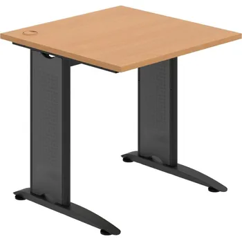 Psací stůl FS 800 – Stůl pracovní rovný 80 cm - Buk , Černý kov