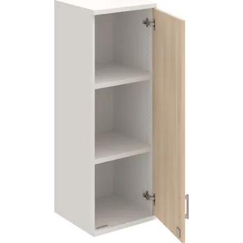 Policová skříň SZ 3 40 01 P H – Skříň policová dvéřová 115,2 × 40 cm - Akát , Bílá , USH – hranatá