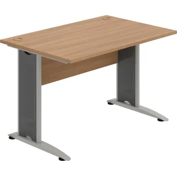 Psací stůl CS 1200 – Stůl pracovní rovný 120 cm - Višeň , Višeň , Šedý kov