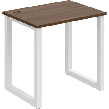 Psací stůl UE O 800 – Stůl pracovní délky 80 cm, hl. 60 cm - Ořech , Bílý kov