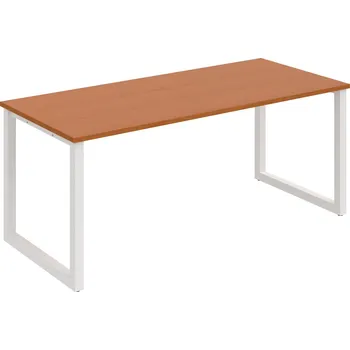 Psací stůl UJ O 1800 – Stůl jednací rovný délky 180 cm - Třešeň , Bílý kov