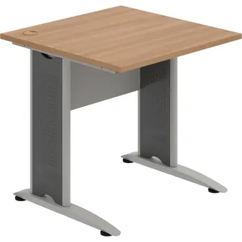 Psací stůl CS 800 – Stůl pracovní rovný 80 cm - Višeň , Šedá , Šedý kov