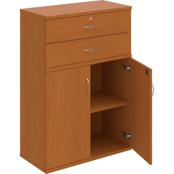 Policová skříň SZ 3 80 03 – Skříň policová zásuvková 115,2 × 80 cm - Třešeň , Třešeň , USN – Hobis