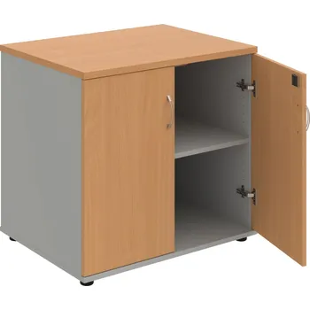 SPZ 80 60 N – Skříňka ke stolu, zavřená, š. 80 cm, léta napříč - Buk , Šedá , USN – Hobis