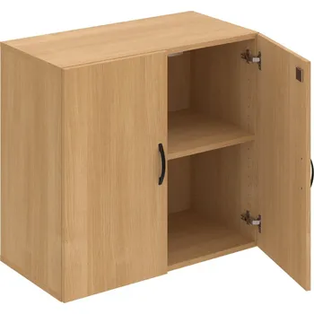 Policová skříň DZ 2 80 01 – Skříň policová dvéřová 74 × 80 cm - Dub , Dub , UCO – černá