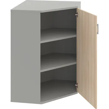 Policová skříň SRV 3 01 P – Skříň vnitřní roh pravá 115,2 cm - Akát , Šedá , USH – hranatá