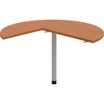 Psací stůl FP 22 P N – Stůl jednací pravý napříč ø 120 cm - Třešeň , Šedý kov