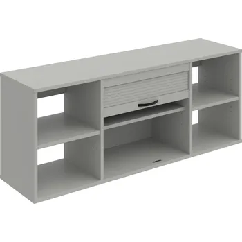 Policová skříň SRZ 7 – Skříň závěsná roletová 140 cm - Šedá , UCO – černá , Šedá