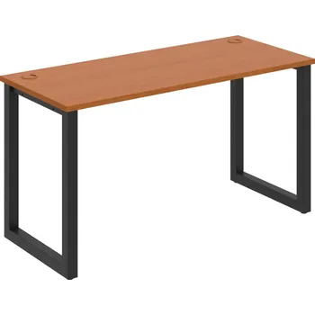 Psací stůl UE O 1400 – Stůl pracovní délky 140 cm, hl. 60 cm - Třešeň , Černý kov