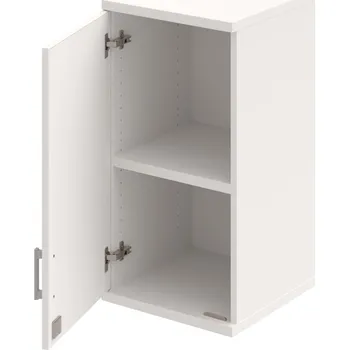 Policová skříň SZ 2 40 01 L H – Skříň policová dvéřová 76,8 × 40 cm - Bílá , Bílá , USH – hranatá