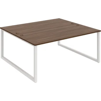 Psací stůl USD O 1800 – Stůl pracovní 180 × 160 cm - Ořech , Bílý kov