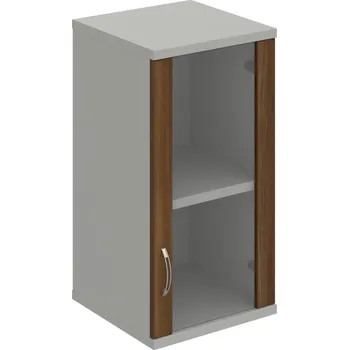 Policová skříň S 2 40 02 P H – Skříň policová dvéřová 76,8 × 40 cm - Ořech , Šedá , USN – Hobis