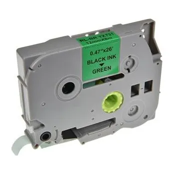 Pásek do tiskárny Kompatibilní páska do tiskárny štítků, pro Brother, TZE-731, černý tisk/zelený podklad, la (RL-BR-TZ731P-BK/GR)